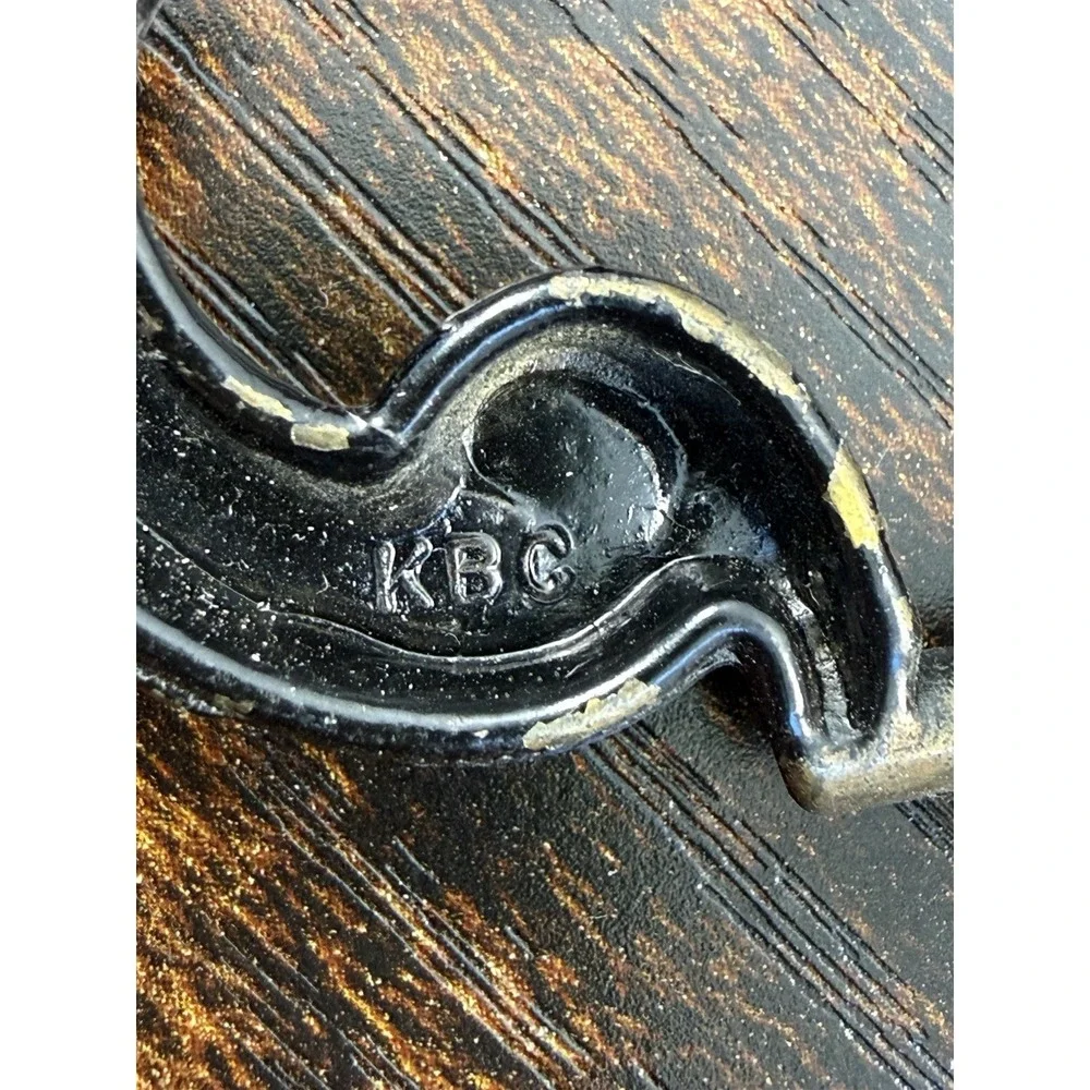 Vintage Keeler Brass KBC NY 821 Drawer Drop Ring Pulls Black Cabinet Hardware 3